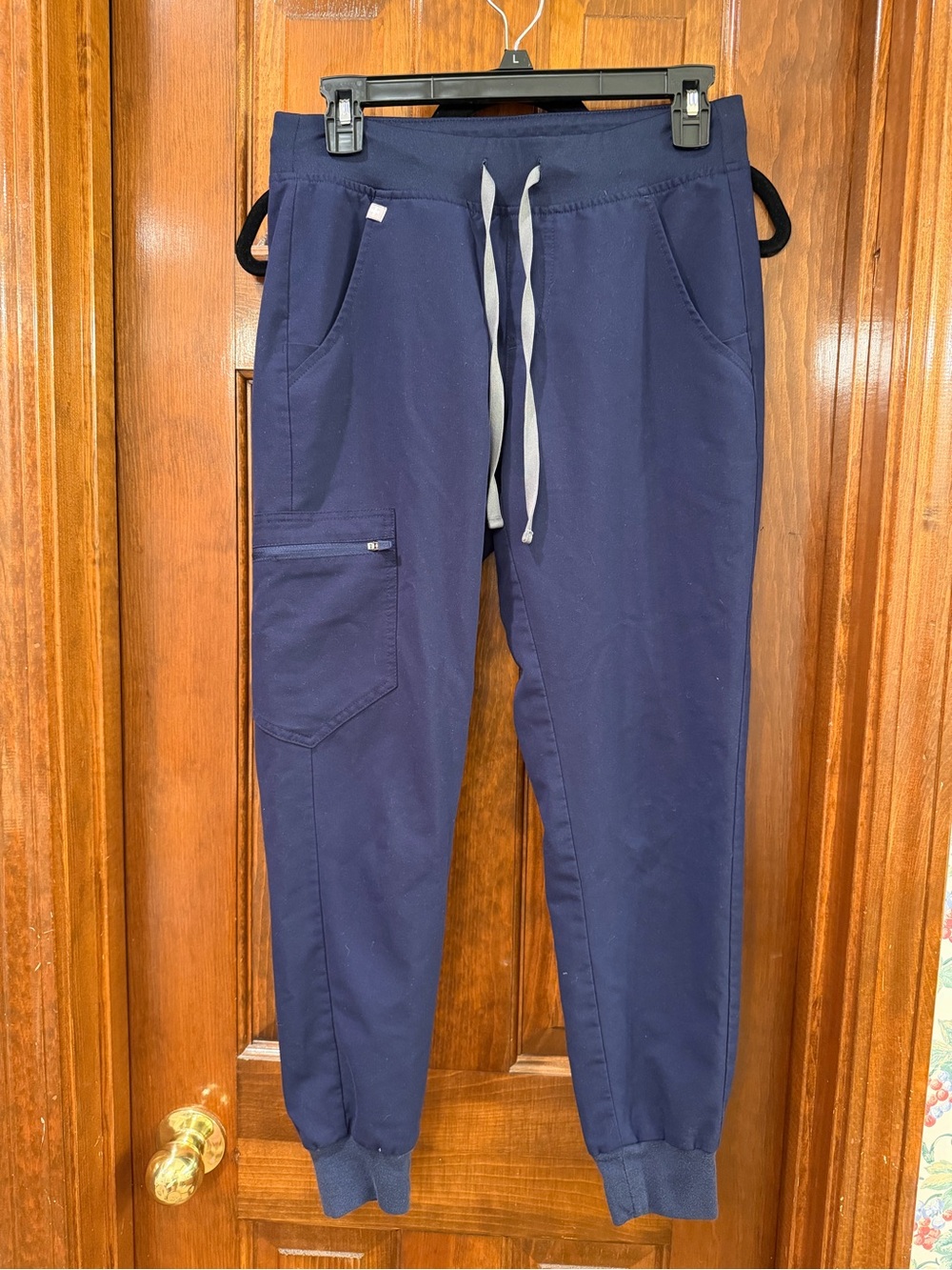 Women’s Navy Slim Jogger Scrub Pants with Drawstring